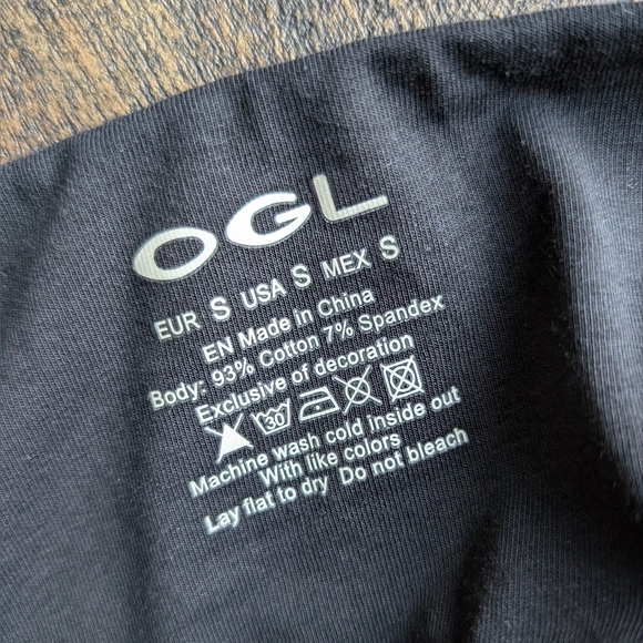 OGL Cotton Blend V-Neck Brami Built-In Bra Cami Black Small - Picture 8 of 10